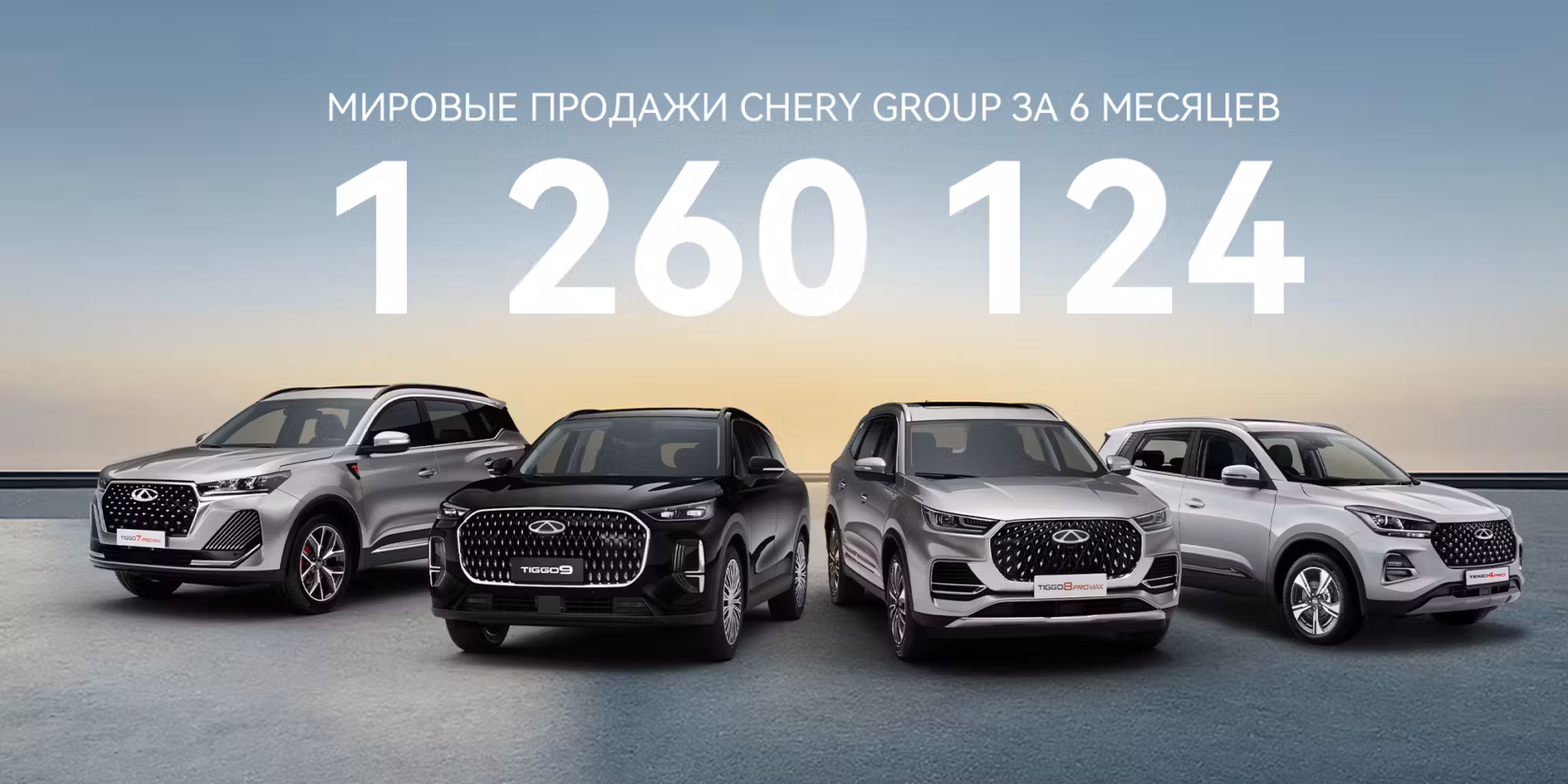 Компания CHERY реализовала 1,26 миллиона автомобилей в первом полугодии 2025 года
